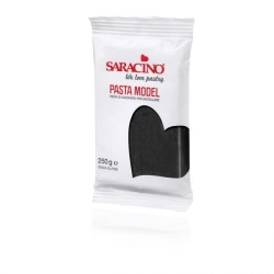 Pâte de modelage Saracino noir 250gr