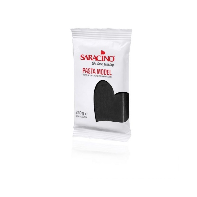 Pâte de modelage Saracino noir 250gr