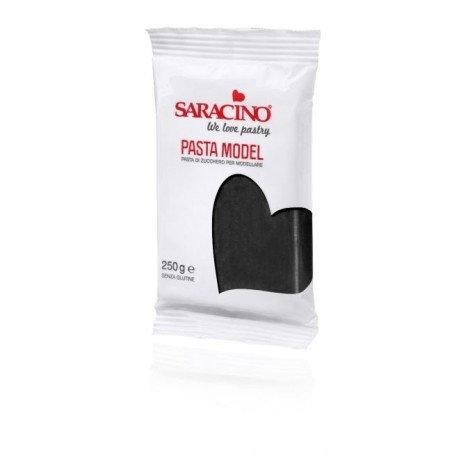 Pâte de modelage Saracino noir 250gr