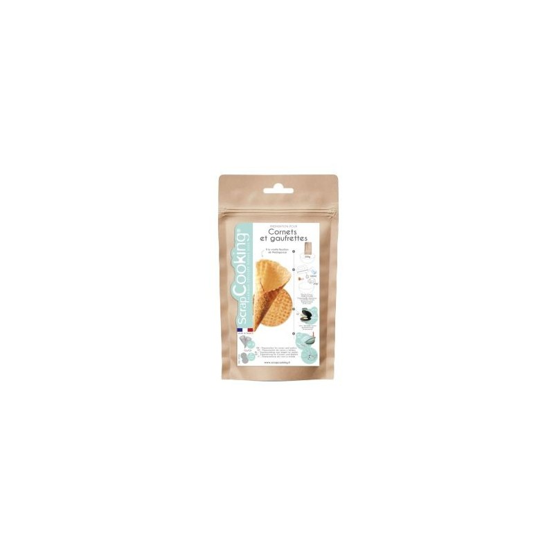 Préparation gaufrettes et cornets ScrapCooking – Mix pâtisserie maison pour desserts croustillants