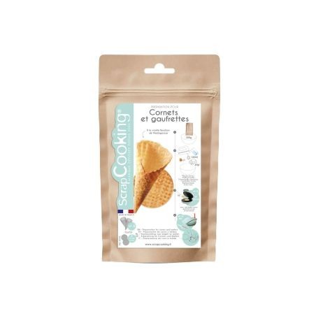 Préparation gaufrettes et cornets ScrapCooking – Mix pâtisserie maison pour desserts croustillants