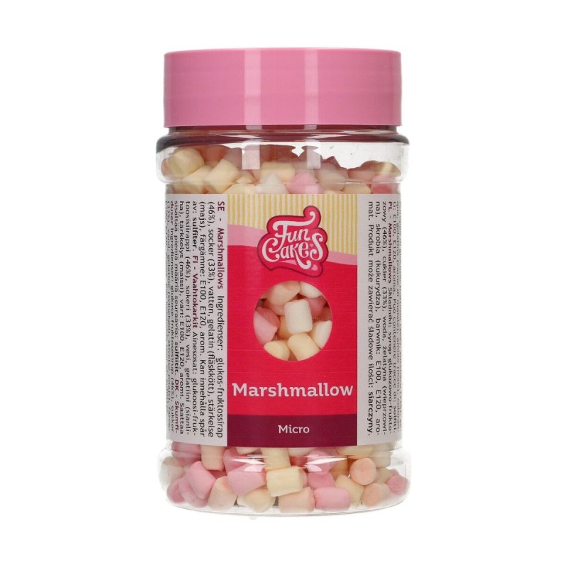 Micro guimauves FunCakes 50 g – Mini marshmallows décoratifs pour cupcakes et desserts