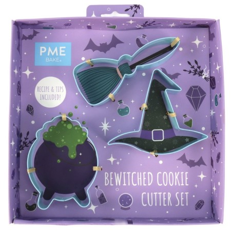 Set emporte-pièces Halloween PME – Sorcière, balai et chaudron pour biscuits décorés