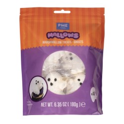 Chamallow fantôme PME – Guimauves Halloween décoratives pour cupcakes, gâteaux et desserts effrayants
