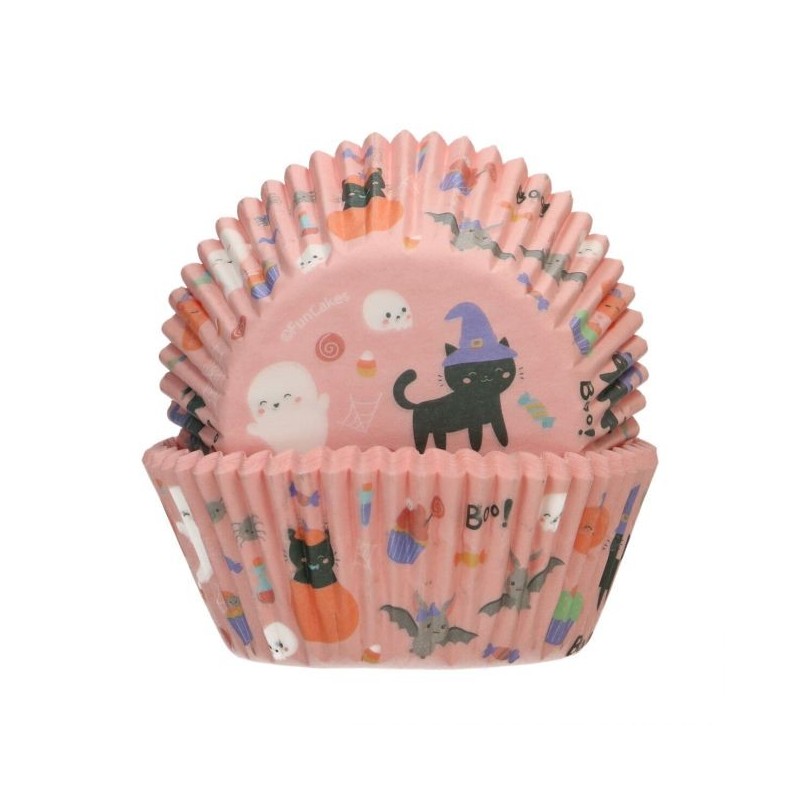 Caissettes Halloween FunCakes – Moules à cupcakes festifs et colorés pour pâtisseries d’Halloween