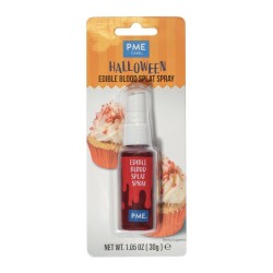 Spray faux sang comestible PME – effet éclaboussures pour gâteaux, cupcakes et biscuits d’Halloween