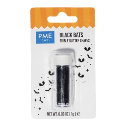 Paillettes comestibles chauve-souris PME – Décorations Halloween pour gâteaux, cupcakes et biscuits