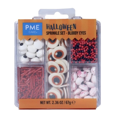 Sprinkle Set Halloween PME – Décorations comestibles pour gâteaux, cupcakes et biscuits