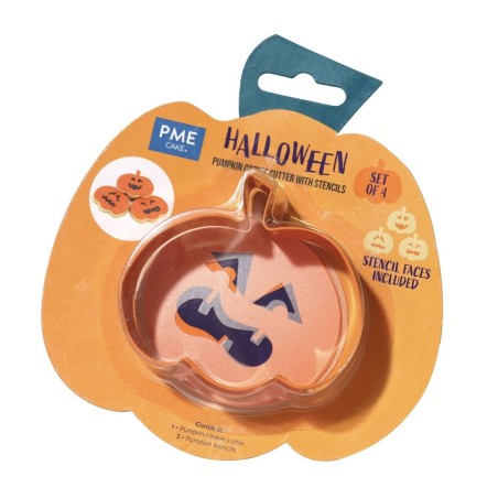 Emporte-pièce citrouille avec 4 pochoirs PME – Biscuits et sablés Halloween