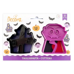 Emporte-pièces Halloween x2 Decora – Coffret de découpoirs monstres et maison hantée