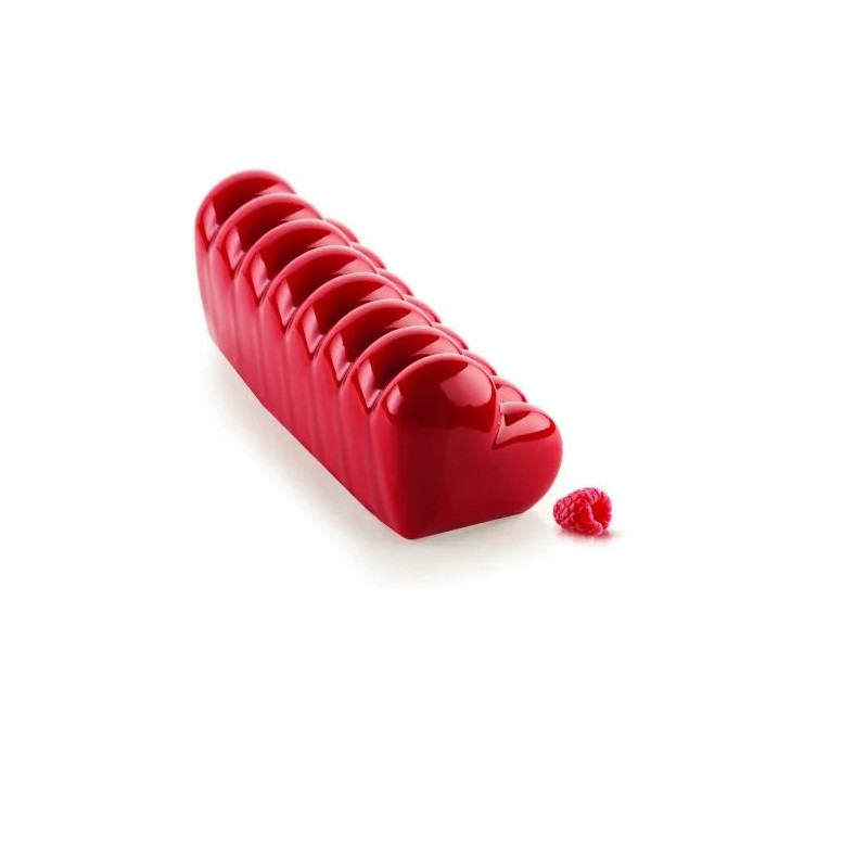 Moule silicone professionnel pour bûches et entremets romantiques