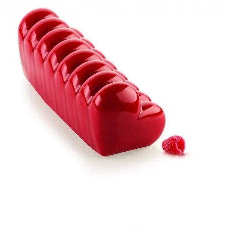 Moule silicone professionnel pour bûches et entremets romantiques