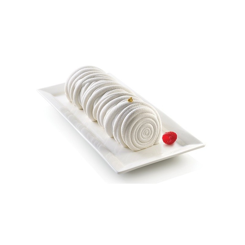 Moule silicone professionnel pour bûche de Noël texturée effet laine