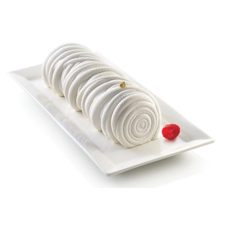 Moule silicone professionnel pour bûche de Noël texturée effet laine