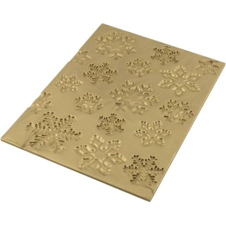 Tapis relief flocons de neige pour bûches et entremets d’hiver