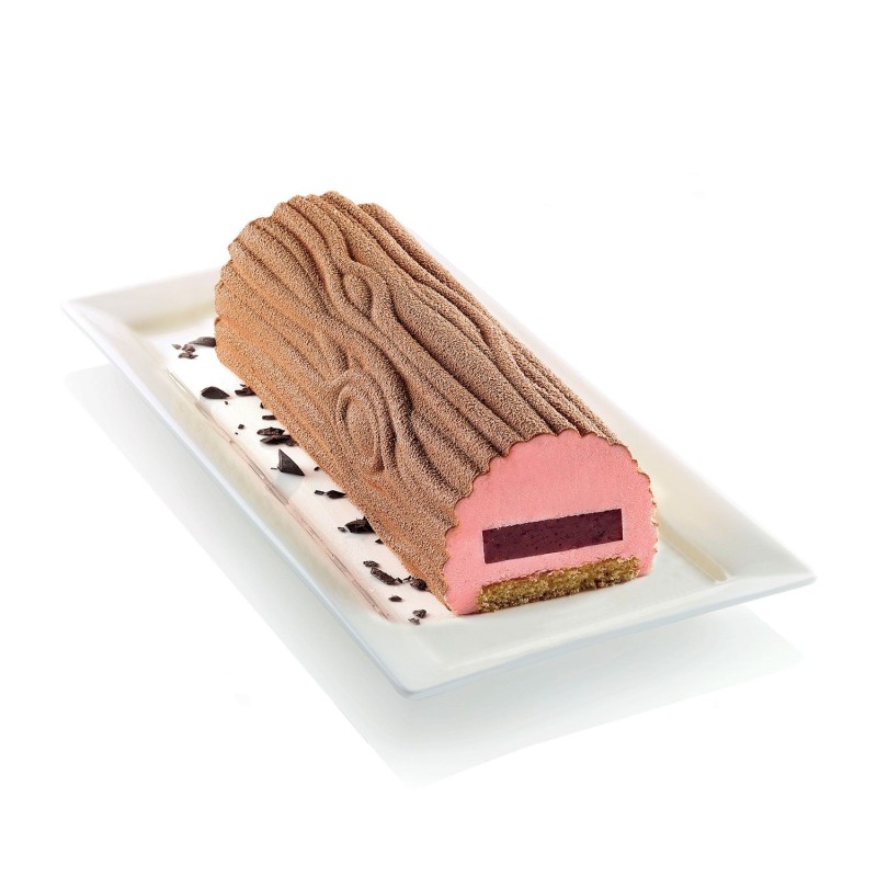 Tapis relief effet bois pour bûches et entremets pâtissiers