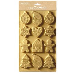 Moule pâtisserie motifs festifs pour sablés, chocolats et décorations gourmandes