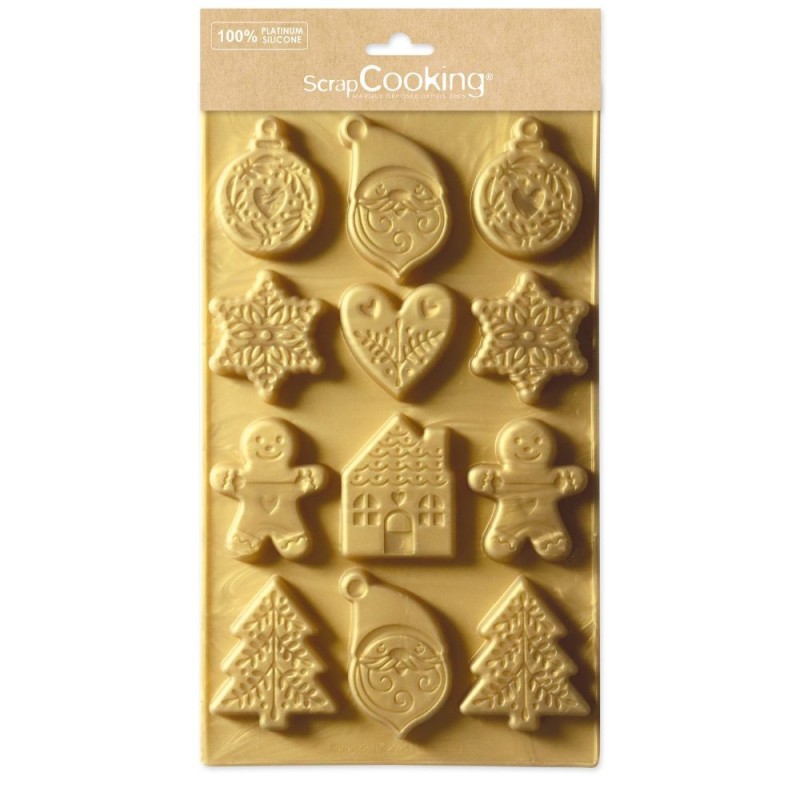 Moule pâtisserie motifs festifs pour sablés, chocolats et décorations gourmandes