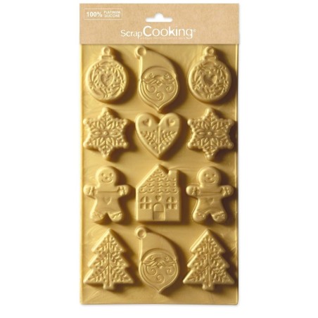 Moule pâtisserie motifs festifs pour sablés, chocolats et décorations gourmandes