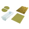 Moule silicone professionnel avec tapis flocons pour bûches et entremets de Noël
