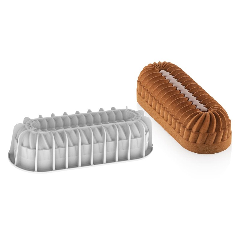Moule silicone professionnel pour bûches et entremets élégants