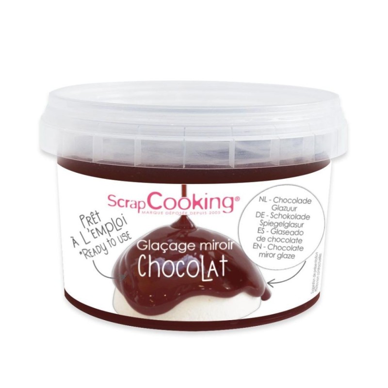 Glaçage miroir chocolat prêt à l'emploi 300 g | Pâtiss & Vous