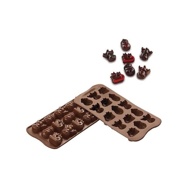 Moule silicone Choco Winter Silikomart – pour chocolats, bonbons et mini créations de Noël faites maison