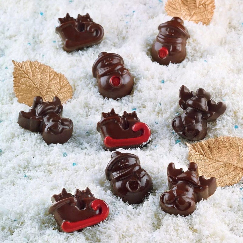 Moule silicone Choco Winter Silikomart – pour chocolats, bonbons et mini créations de Noël faites maison
