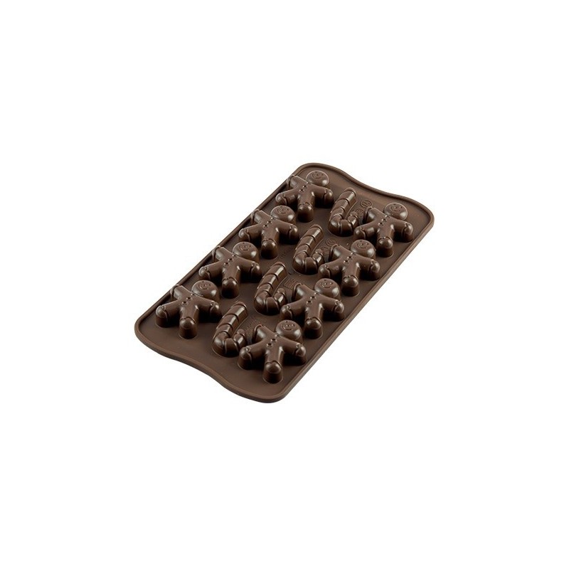 Moule chocolat Ginger Silikomart – bonhommes pain d’épices et sucres d’orge