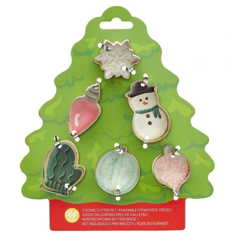 Mini emporte-pièces Noël x6 Wilton – set pour biscuits, sablés et pain d’épices