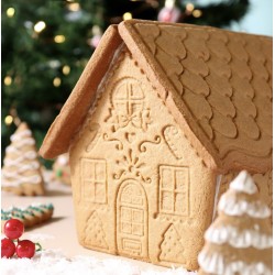 Kit maison en pain d’épices PME avec emporte-pièces et tampons biscuits Noël