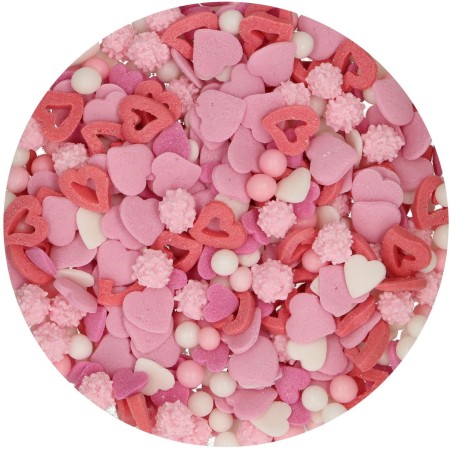 Medley Love FunCakes – Décorations sucrées cœur pour pâtisserie, cupcakes et gâteaux