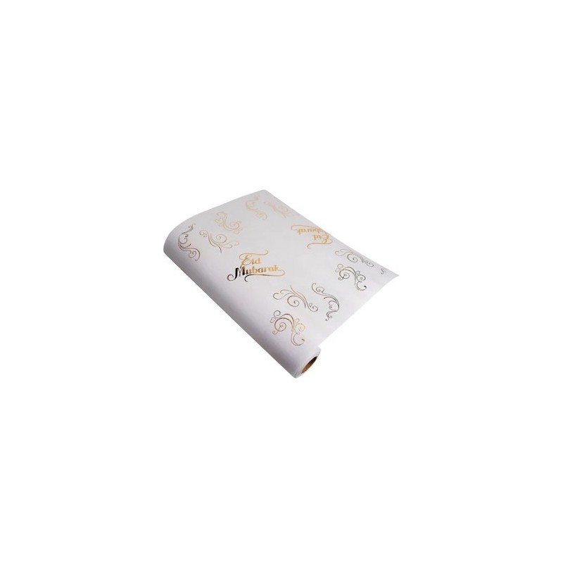 Chemin de table Eïd Mubarak doré – Décoration table Aïd et buffet pâtisserie orientale