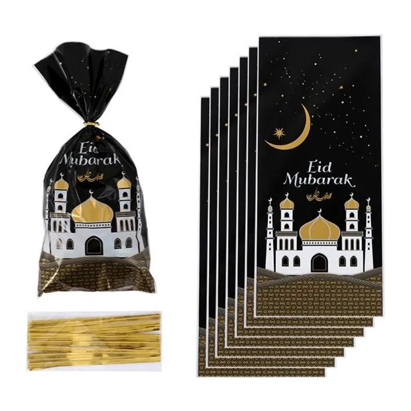 Sachets cadeaux gourmands pour biscuits, cupcakes et sweet table Ramadan