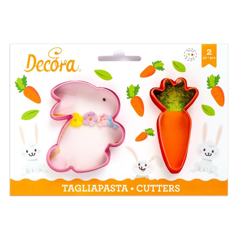 Découpoirs biscuits lapin, œuf et carotte pour sablés décorés et cookies maison