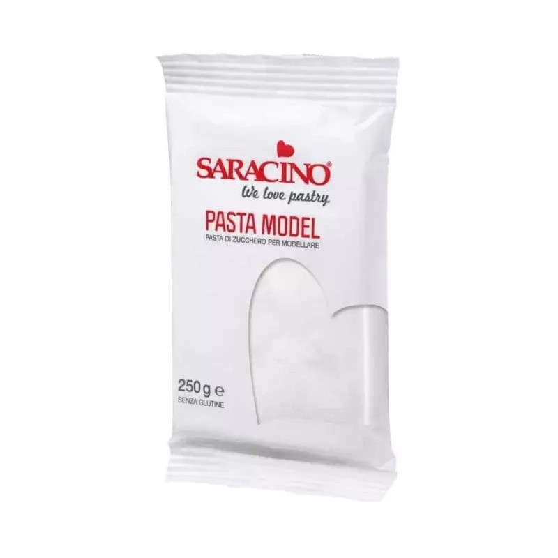 Pâte de modelage Saracino blanc 250gr