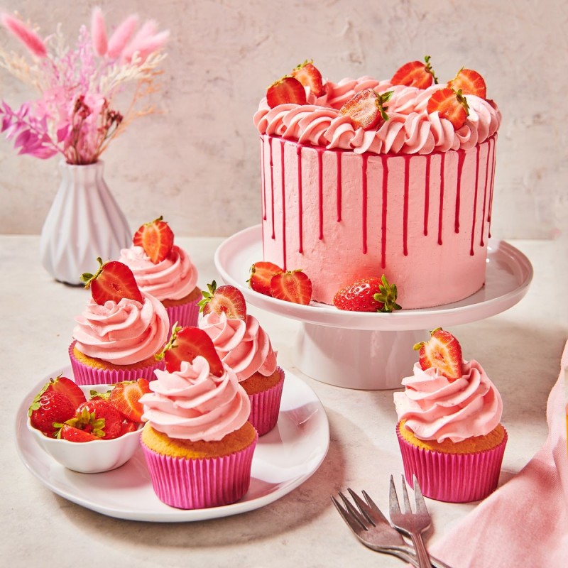 Crème Enchantée Fraise FunCakes – Préparation pour Crème de Garnissage et Décoration de Gâteaux