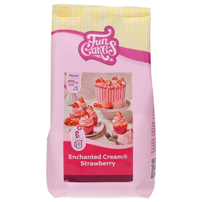 Crème Enchantée Fraise FunCakes – Préparation pour Crème de Garnissage et Décoration de Gâteaux