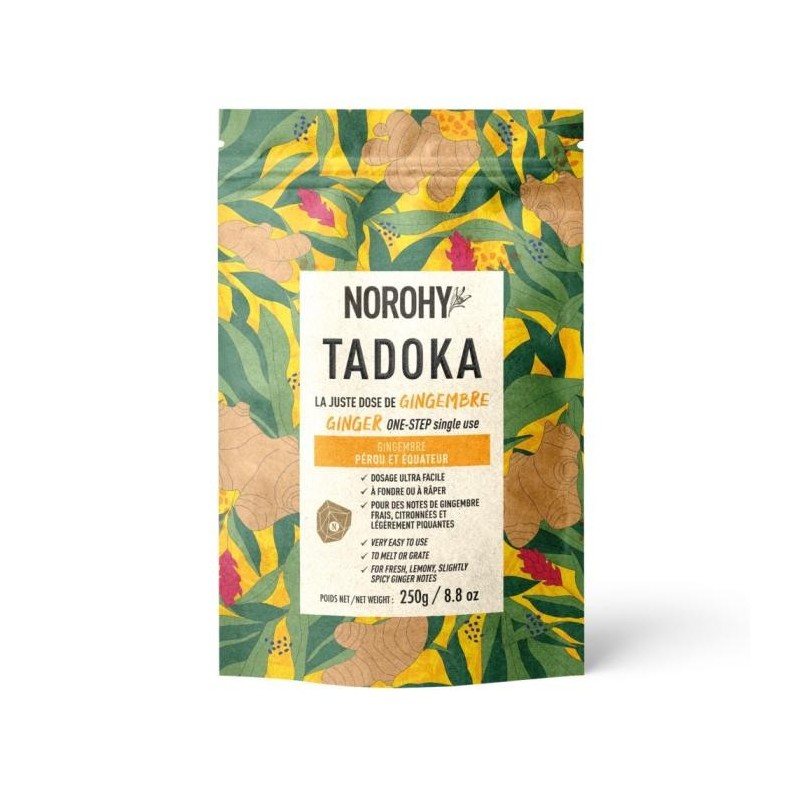 Tadoka Gingembre Norohy – Gingembre Pur à Râper ou à Faire Fondre pour Pâtisserie et Desserts