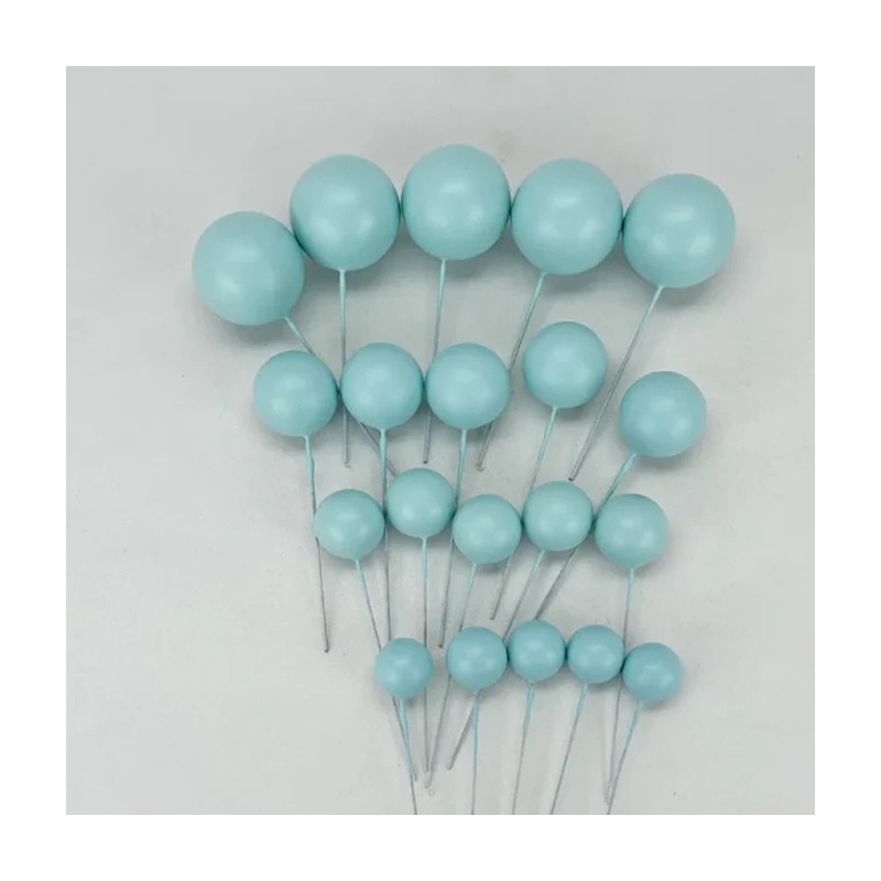 Toppers Boules bleues Shera – Décoration de Gâteau Tendance pour Cake Design, Layer Cake et Anniversaire