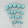 Toppers Boules bleues Shera – Décoration de Gâteau Tendance pour Cake Design, Layer Cake et Anniversaire