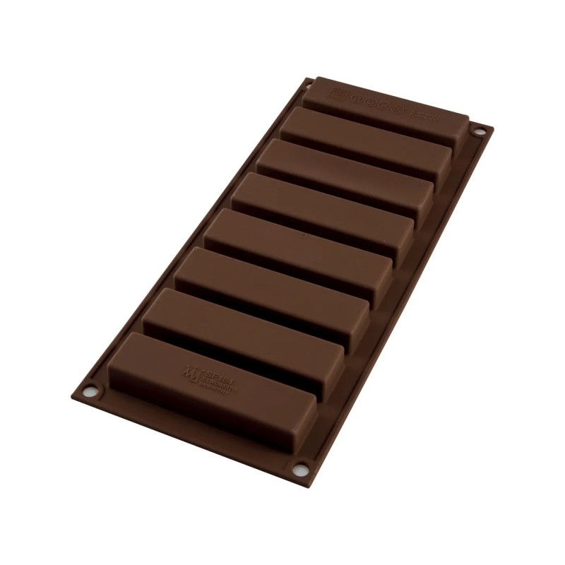 Moule Barre Slim Silikomart – Moule silicone 8 barres individuelles pour pâtisserie et chocolat