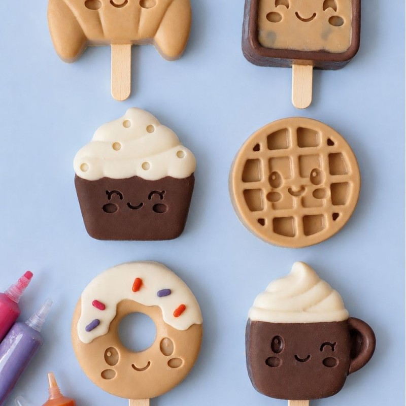 Moule silicone Gâteaux Kawaii ScrapCooking – 6 formes pour gâteaux individuels originaux
