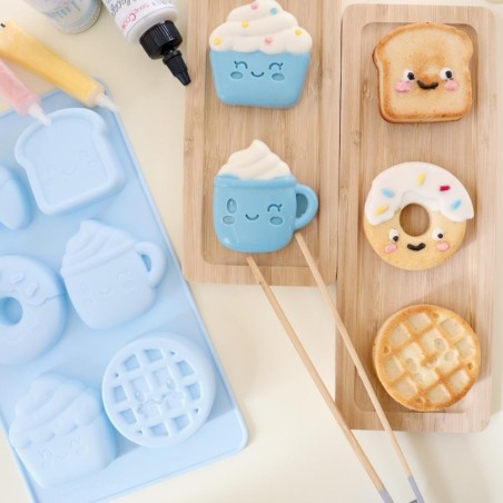 Moule silicone Gâteaux Kawaii ScrapCooking – 6 formes pour gâteaux individuels originaux