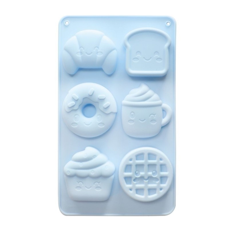 Moule silicone Gâteaux Kawaii ScrapCooking – 6 formes pour gâteaux individuels originaux