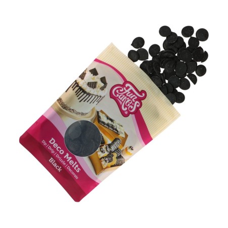 Deco Melt noir FunCakes – Chocolat de couverture pour pâtisserie et déco