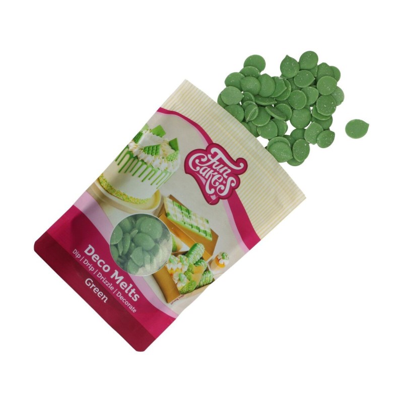 Deco Melt vert FunCakes – Chocolat de couverture pour pâtisserie et déco