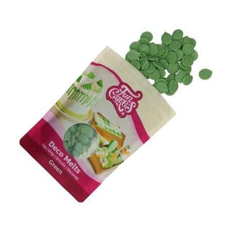 Deco Melt vert FunCakes – Chocolat de couverture pour pâtisserie et déco