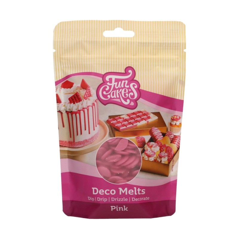 Deco Melt rose FunCakes – Chocolat de couverture pour pâtisserie et déco