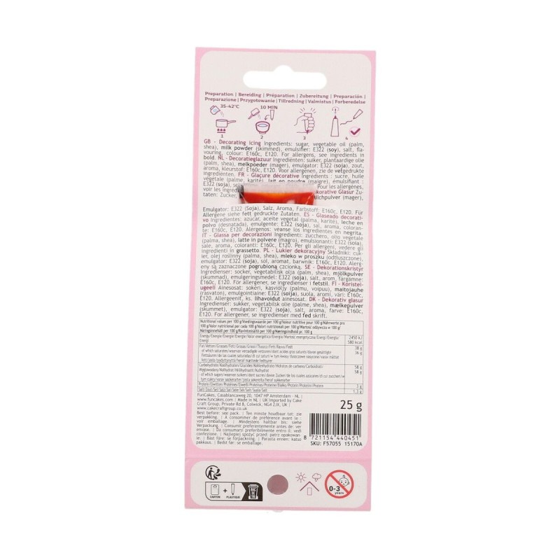 Stylo glaçage rouge FunCakes Choco Writer